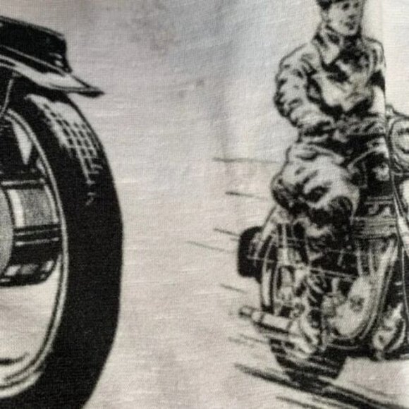 MATCHLESS GRAY AND WHITE MOTORCYCLE PRINT TEE - Picture 7 of 7